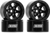 INJORA 1.0 Beadlock Wheel - Negative Offset -4.7mm Aluminum Rim for TRX4M Ascent18 SCX24 FCX24 1/24