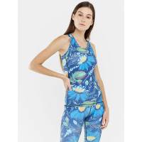 AUM Blue Floral Batik - Tank Top