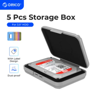 ORICO 3.5 inch Protective Box 5 Pcs Storage Case Dust-proof Moisture-proof Water Repellent Hard Drive Box