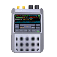AM FM Radio 10kHz-380MHz 404MHz-2GHz New Firmware 2.30 Second Generation 5000mAh Battery Adjustable Filter 3.5-inch Touch LCD