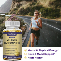 Mulittea Vitamin B-Complex 120pcs Vitamin B Complex Capsule Gluten Free Vitamin B Kompleks