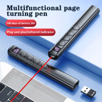 S7 Laser Page Turning Pen Wireless USB Presenter Clicker Powerpoint Presentation Pointer PC Laptop P