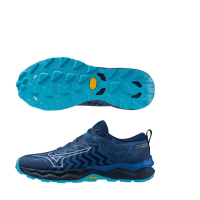 【MIZUNO 美津濃】WAVE DAICHI 8 GTX 男款 一般型 慢跑鞋 藍白(J1GJ245651)