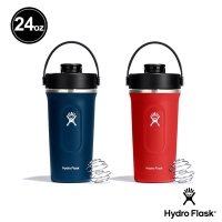 Hydro Flask 官方直營 24oz/709ml 真空 保溫 搖搖杯 靛藍色 棗紅色 蛋白飲 攪拌杯 醫療級 不含鉛 食安 保冰 保溫 方便飲用 無毒保溫瓶 大容量