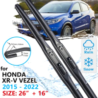 Car Front Wiper Blade For Honda XR-V Vezel RU 2015 2016 2017 2018 2019 2020 2021 2022 Windscreen Windshield Windows Accessories