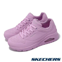 Skechers 休閒鞋 Uno-Bright Air 女鞋 紫 皮革 緩衝 氣墊 純色 運動鞋 177125LAV