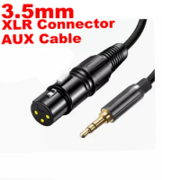 XLR To 3.5mm Microphone Aux Audio HiFi Cable 3.5 Jack Male To XLR Female Mic Cord For Smartphone Camcorders DSLR Camera Computer