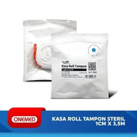 Kasa Roll Tampon Steril Onemed Satuan 1 pc - Kassa Luka Gulung 1cm x 3.5m