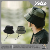 【XOTIC】防潑水拼接漁夫帽 防水帽大頭圍帽子(夫帽 運動帽 遮陽帽 防潑水)
