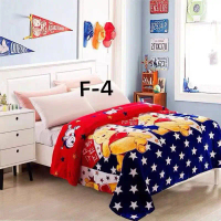 Fluffy Soft Single Blanket Cheap Patterned Comforter Fluffy Fannel Fleece Blanket Printed