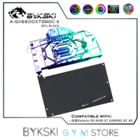 Bykski GPU Block for GIGABYTE RX6600XT GAMING OC 8G Graphics Card / VGA Liquid Cooling System Radiator 5V 12V A-GV6600XTGMOC-X