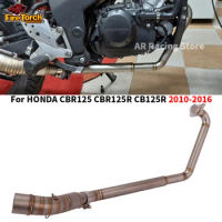 Slip On For HONDA CBR125 CBR125R CB125R CBR 125 125R 2010 - 2016 Motorcycle Exhaust Muffler Escape Moto Modify Front Link Pipe