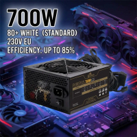 Salpido Pureplus 700W/500W/600W 80+ White PSU | Power Supply for Gaming PC Desktop | Reliable & Effi