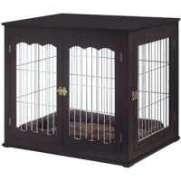 Dog House Crate for Medium Large Dogs Indoor Aesthetic Dog Stuff Kennel Modern Decorative Wood Wire Pet House Dog Cage