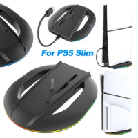Vertical Stand for Playstation 5 Slim Console Base Holder Replacement Display Stand Base for PS5 Slim Console Disc and Digital