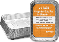 NUPICK 30-Pack Grill Drip Pans Compatible for Weber 6415 Grill Accessories for Weber Spirit Genesis 