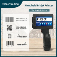 Phezer P17 Handheld Inkjet Printer Date Number Expiry Date Logo QR Bar Batch Code Expiry Date 12.7mm Label Printer 28 Languages