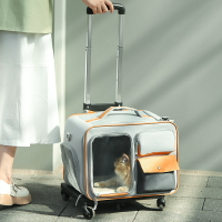 寵物拉桿包 寵物推車 寵物背包 貓包寵物拉桿箱外出便攜貓咪行李箱推車狗狗旅行防應激背包貓箱子『DD00699』