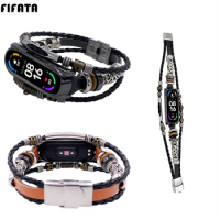 FIFATA For Xiaomi Mi Band 7/6/5 Vintage Bracelet Smart Watch Wrist Strap For Xiaomi Mi Band 4/3 Retro Watchband Accessories