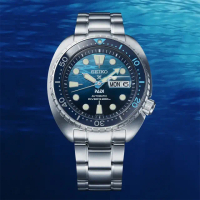 【SEIKO 精工】Prospex PADI 海龜 特別版200米潛水機械錶-45mm 送行動電源 畢業禮物(SRPK01K1/4R36-06Z0F)