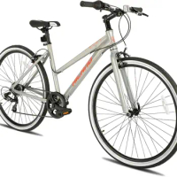 Aluminum Hybrid Bike, Shimano Drivetrain 7 Speeds, 700C Wheels Commuter Bike City Bike for Men Women