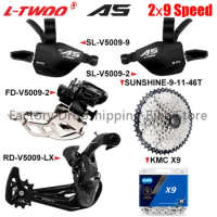 LTWOO A5 2x9 Speed MTB Bike Groupset 9V Rear Derailleur SUNSHINE 36/42/46T Cassette Sprocket X9 Chain Mountain Bicycle Parts