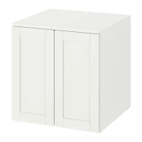 SMÅSTAD/PLATSA 收納櫃, 白色 附框/附層板, 60x57x63 公分