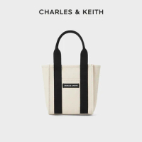 CHARLES&amp;KEITH24 Summer New CK2-30782391 Simple small canvas hand crossbody Tote bag