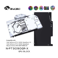 Bykski GPU Water Block for Palit RTX 3090 GameRock OC / Maxsun RTX 3090 TURBO JET Graphics Card Cooled Radiator N-PT3090GR-X
