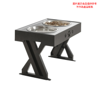 【諾必行】摺疊餵食器寵物升降餐桌不銹鋼食盆(寵物餐桌/餵食桌/餵食碗/寵物碗)