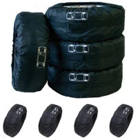 16-22'' 4x SUV Truck 4x4 Spare Tyre Storage Protection Cover Carry Bag 16"-22" Tire Cover