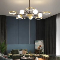 Modern and minimalist lighting fixtures, living room chandeliers,starry magic bean chandeliers, luxurious and atmospheric
