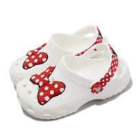 【Crocs】童鞋 Disney Minnie Mouse Cls Clg K 涼拖鞋 大童 白 紅 米妮 卡駱馳(208711119)