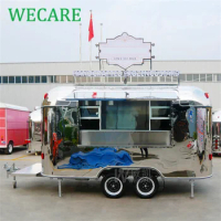 WECARE CE/EEC Verification Barras Mviles Airstream Food Truck Mobile Trailer Bar Vending Carts with Sinks
