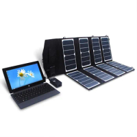 Thanksgiving gift 52W portable folding solar panel with SUNPOWER CELL for laptop, bike 12v, battery etc.