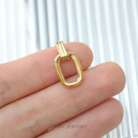 Titanium Steel Gold-plated Square Ring Combination Necklace Daily Commuting Collarbone Chain DIY Accessories M-113