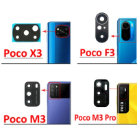 Back Camera Glass For Xiaomi Mi Poco X3 NFC Global Version / Poco M3 / Poco X3 F1 F2 F3 M3 Pro GT Rear Back Camera Lens Adhesive