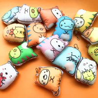 10cm Anime Sumikko Gurashi Plush Pendants Doll Bear Cat Dinosaur Pork Chop Cartoon Backpack Key Chains Kids Gifts Toys Hobbies