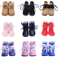 5.5 Cm High-Top Martin Boots PU Doll Shoes For 14.5 Inch Nancy American Paola Reina Doll&amp; Wellie Wishers Doll Children’s Toys
