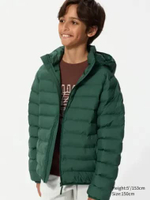 UNIQLO KIDS PUFFTECH Washable Jaket Parka Winter Hoodie Anak GREEN 120