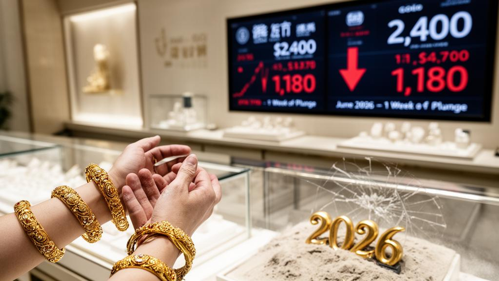 金価格が週間5%急落：年初来の上昇分を帳消し、ブランド金製品は2025