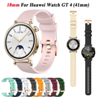 Replacement 18mm Watch Band For Huawei Watch GT 4 41mm Strap Smartwatch Silicone Wristband Bracelet Correa Huawei GT4 41mm Strap