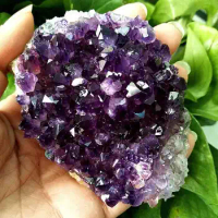 Amethyst Natural Stone Purple Pink Amethysts Crystals Cluster Druzy Geode Mineral Rock Healing Point Energy Wand Crafts