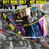 KACA FLAT VISOR HELM KYT R10 RC7 K2 RIDER IRIDIUM