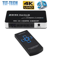 5 port hdmi switch 5 input 1 output 4K HDMI 1.4 Support hot plug&amp;play and IR for DVD PC PS4
