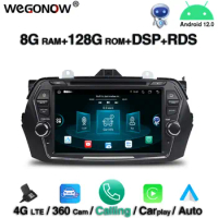 DSP Android 12.0 8 Core 8GB 128GB Car DVD Player GPS navi Map RDS Radio wifi 4G LTE Bluetooth 5.0 For SUZUKI CIAZ 2015 2016 2017