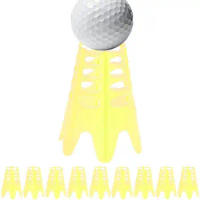 Golf Mat Tees 10pcs Portable Golf Simulator Holder Tees Highly Elastic Golf Supporting Tees For Golf Course Golf Driving Ranges