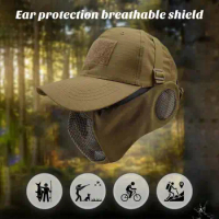 Airsoft Mesh Face Guard Airsoft Face Guard Lightweight Tactical Face with Ear Protection Breathable Hat for Airsoft Camping