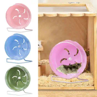 Hamster Sport Running Wheel Rat Small Rodent Mice Silent Jogging Hamster Gerbil Exercise Play Toys With Brackets Accessories