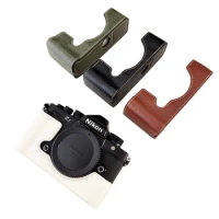 PU Leather Case Camera Bag Half Body Handle Base Protector for Nikon ZF zf Mirrorless Camera Protective Sleeve Cover Accessories